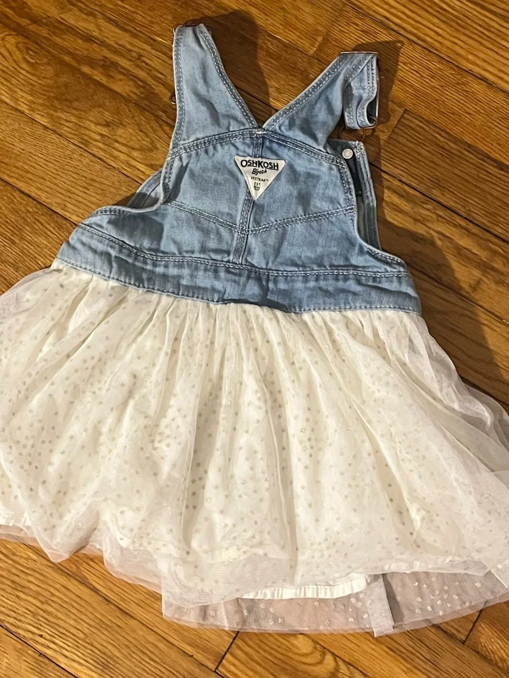 OshKosh Denim Tulle Jumper Skirt Dress 3T